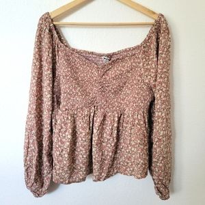 AMERICAN EAGLE Cropped Smock Top